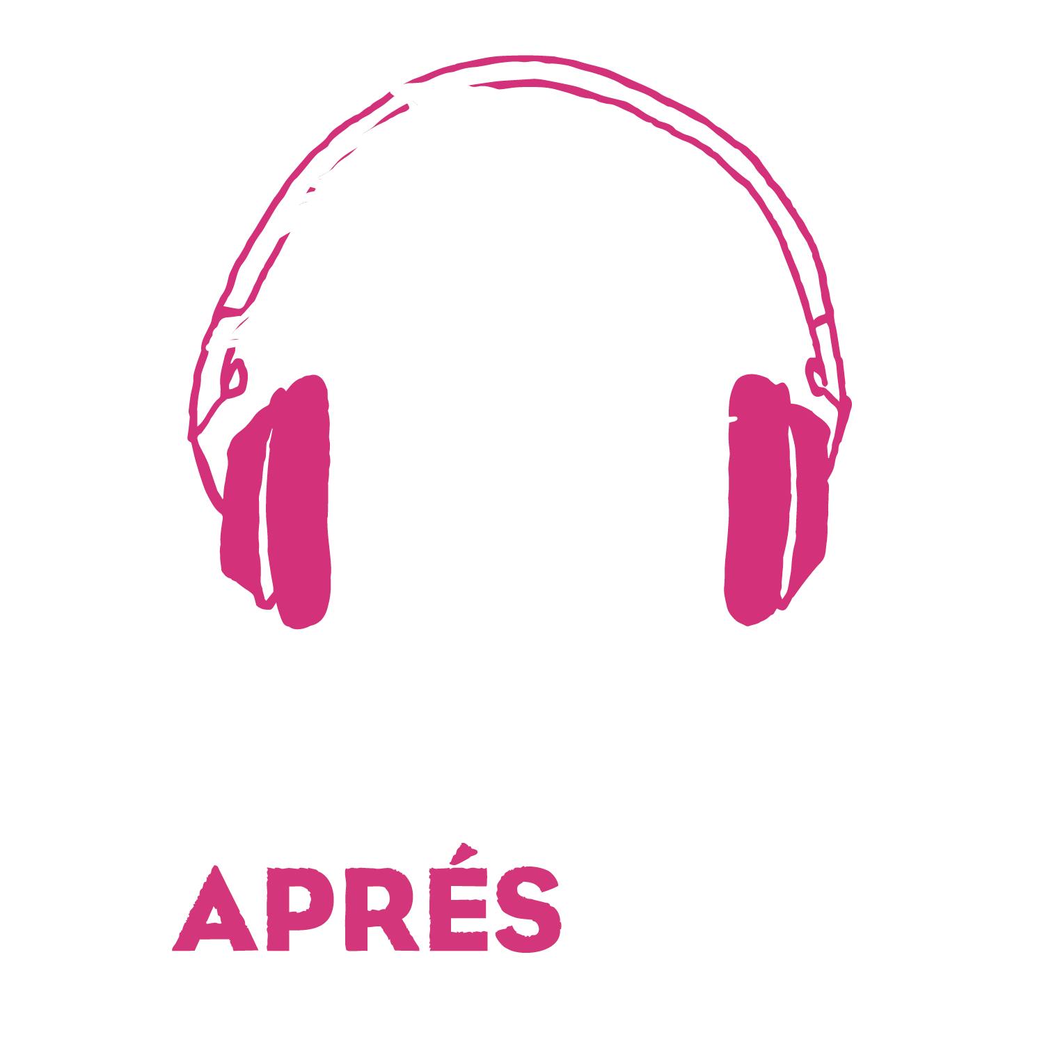 Apres-Don logo knock-out, light version for dark backgrounds